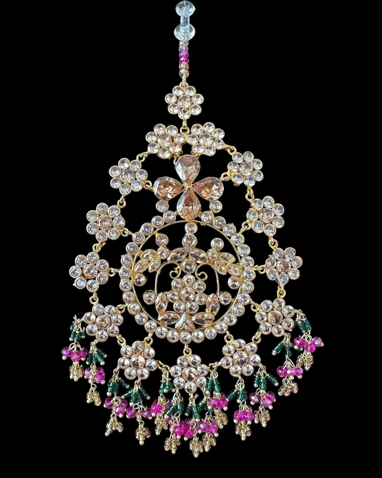 BR486 Safeera bridal set in purple and green combination ( READY TO SHIP )