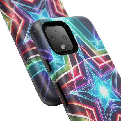 Neon Light Stars Tough Phone Case