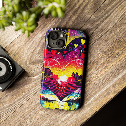 Vibrant Heart Sunset Tough Phone Case