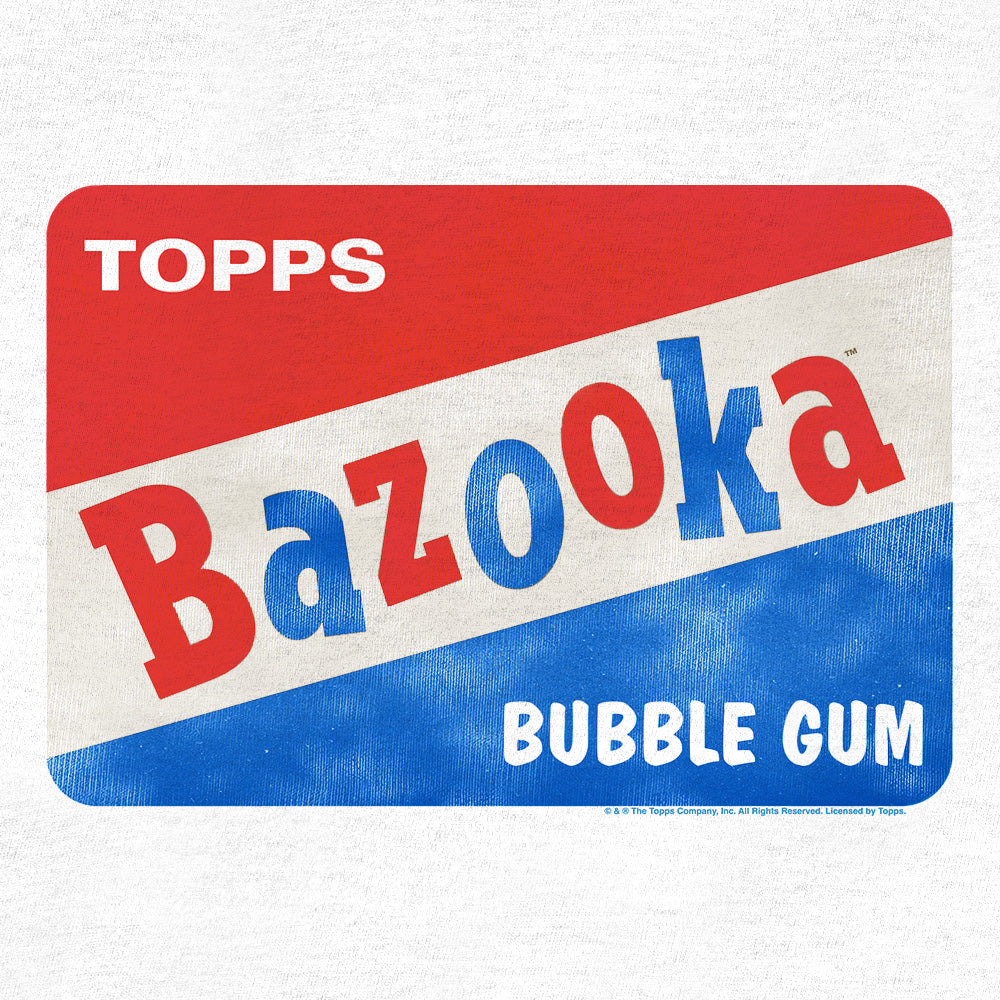 Topps Bazooka Bubble Gum Ringer T-Shirt- Red and White