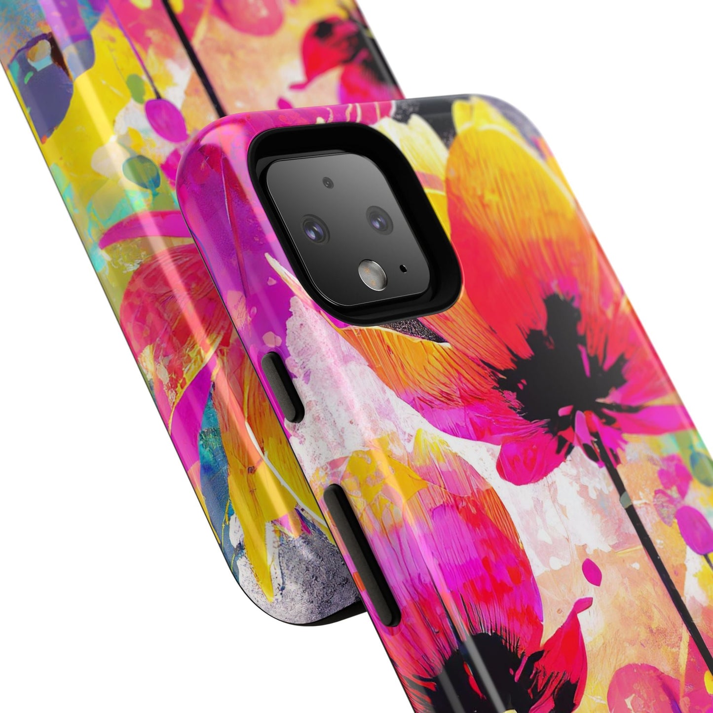 Neon Floral Tough Phone Case
