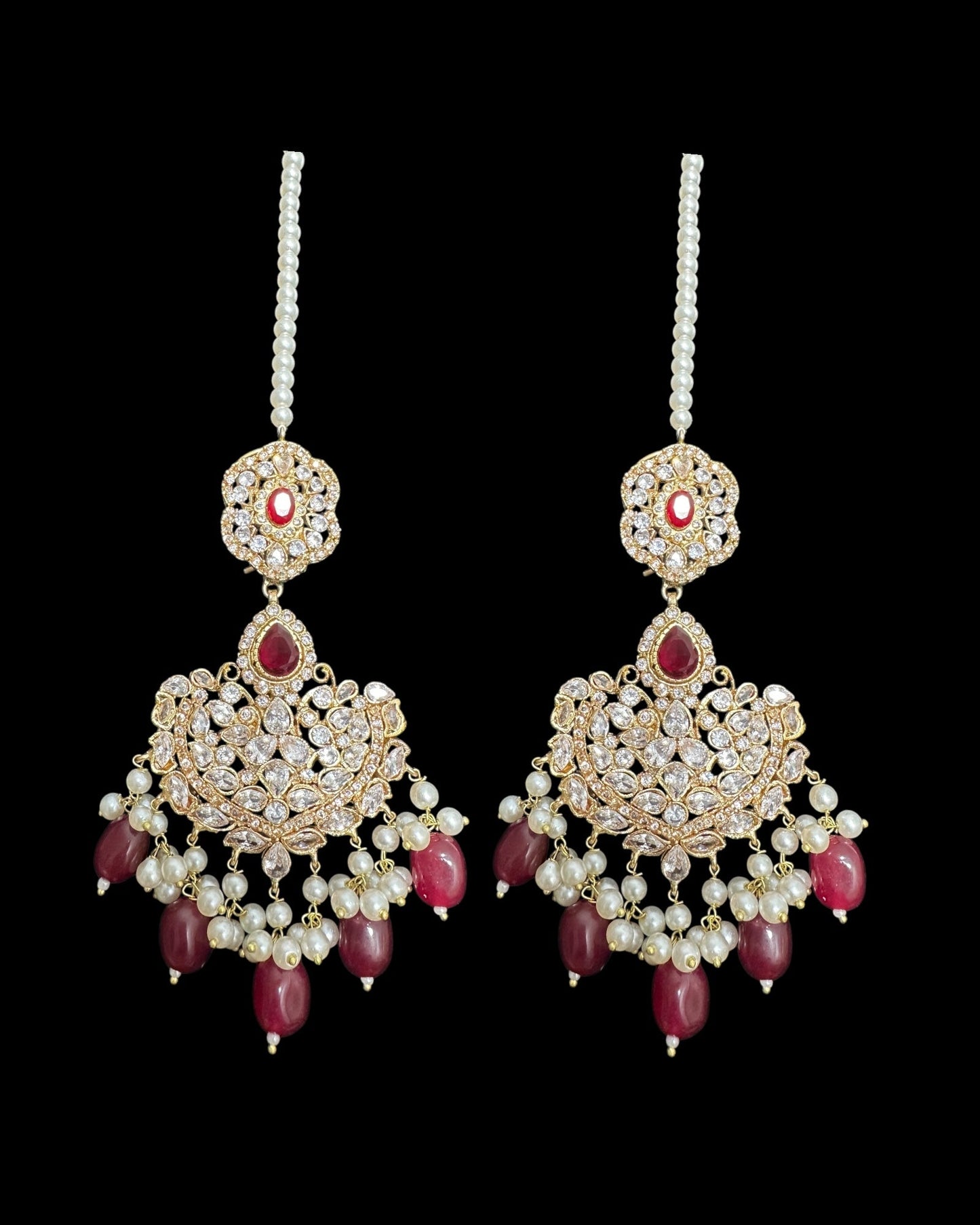 BR491 SHAIRA ruby bridal set ( READY TO SHIP )