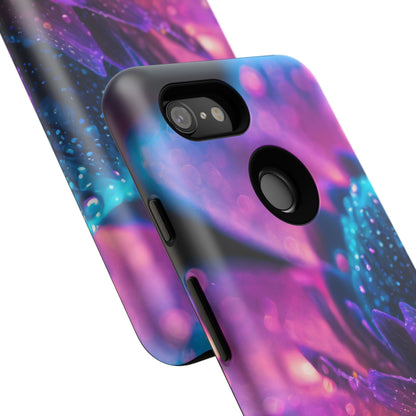 Vibrant Blue And Purple Flower Tough Phone Case