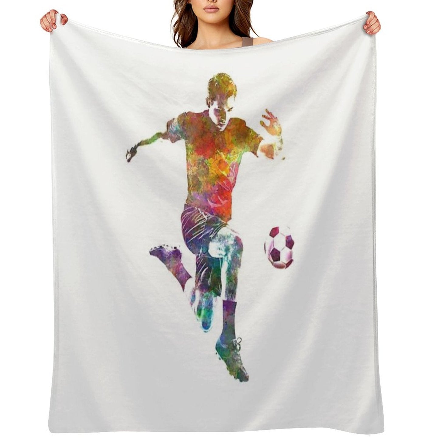 Man Soccer Football Player 09 Throw Blanket