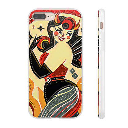 Red & Black Female Devil Flexi Phone Case