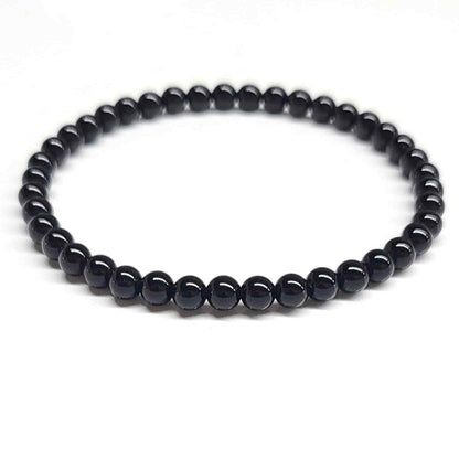 Black Onyx Round Bead Bracelet - Gentle Protection