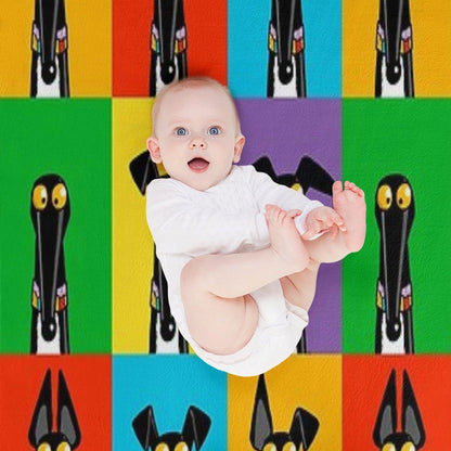 Greyhound Semaphore Throw Blanket