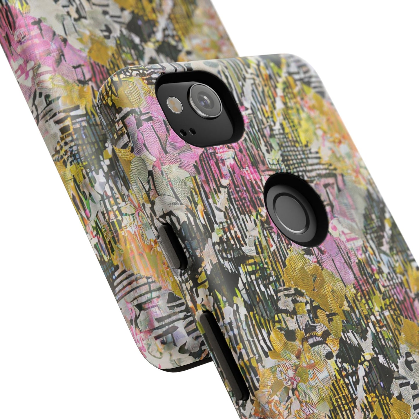 Purple Plaid Floral Artistic Tough Phone Case