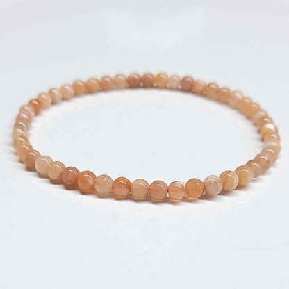 Moonstone Round Bead Bracelet - The Traveler's Stone