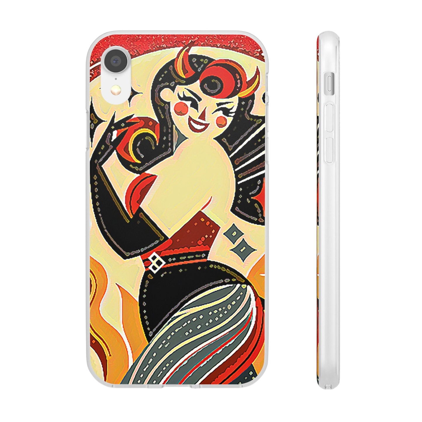 Red & Black Female Devil Flexi Phone Case