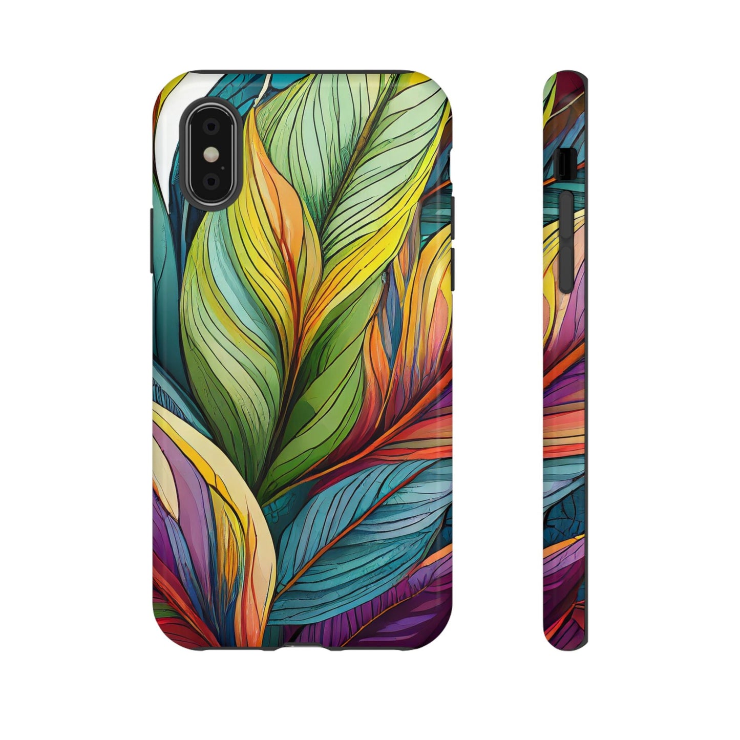Vibrant Tropical Leaf Tough Phone Case
