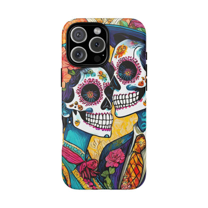 Loving Sugar Skull Couple Tough Phone Case