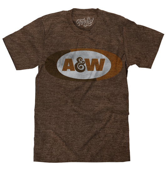 A&W Faded Logo T-Shirt - Brown