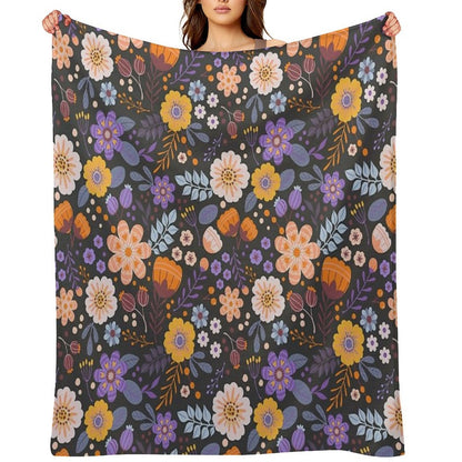 Floral Charm Throw Blanket