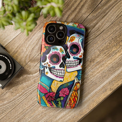 Loving Sugar Skull Couple Tough Phone Case
