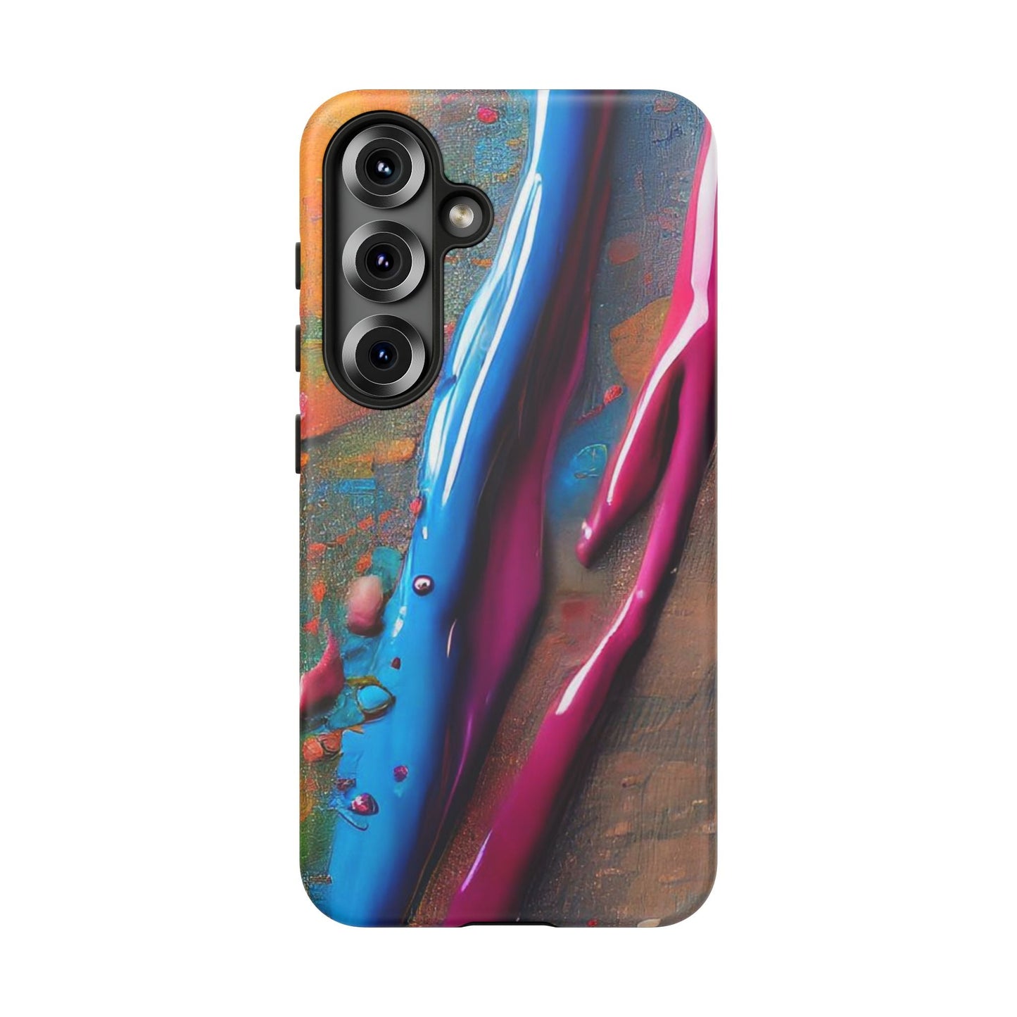 Colorful Artistic Paint Splatter Tough Phone Case