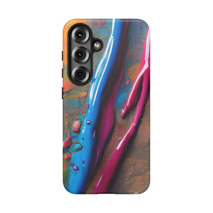 Colorful Artistic Paint Splatter Tough Phone Case