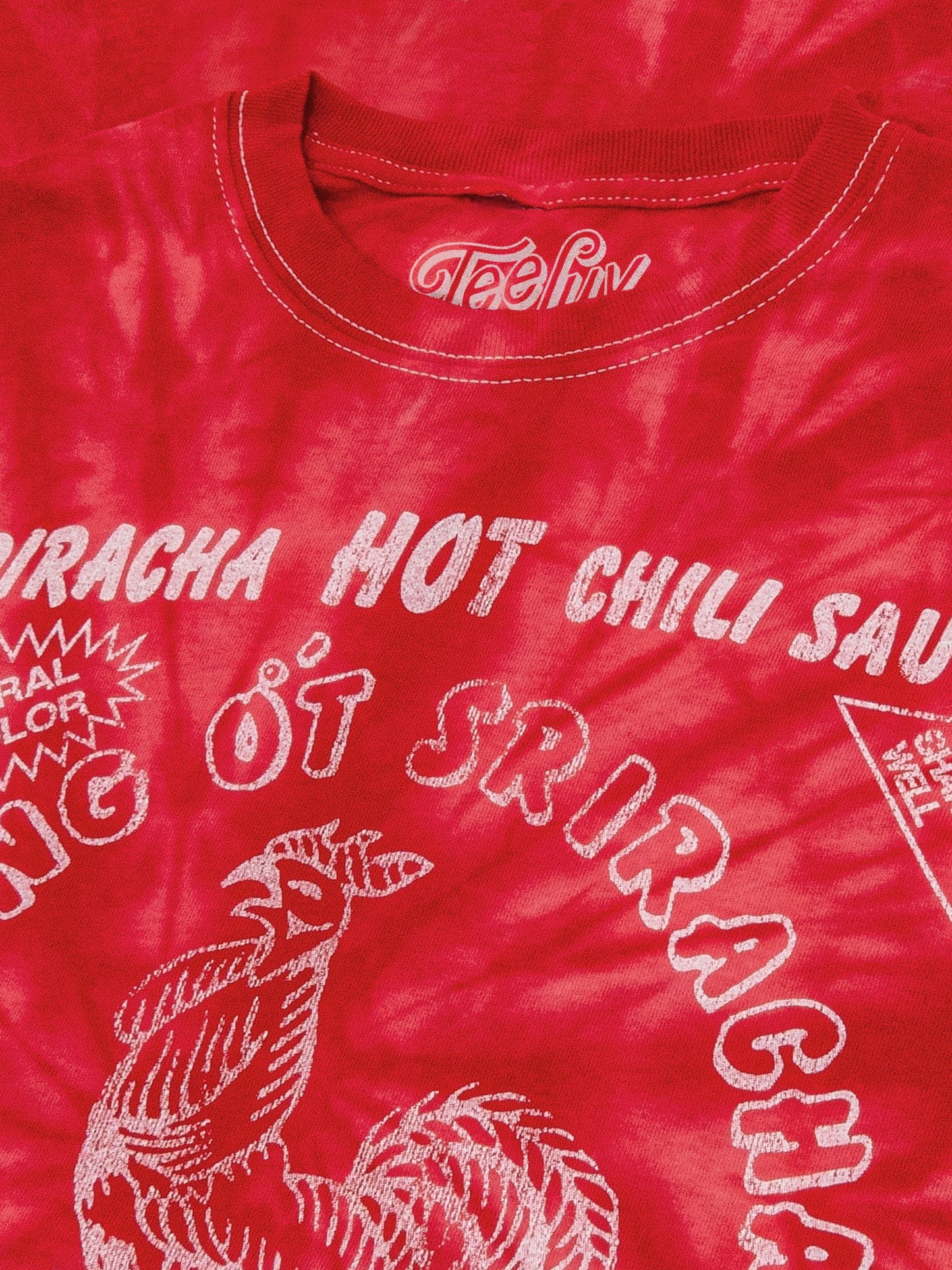 Faded Tuong Ot Sriracha Tie Dye T-Shirt - Spider Red