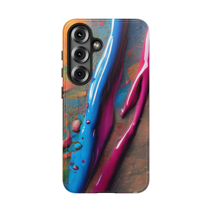 Colorful Artistic Paint Splatter Tough Phone Case