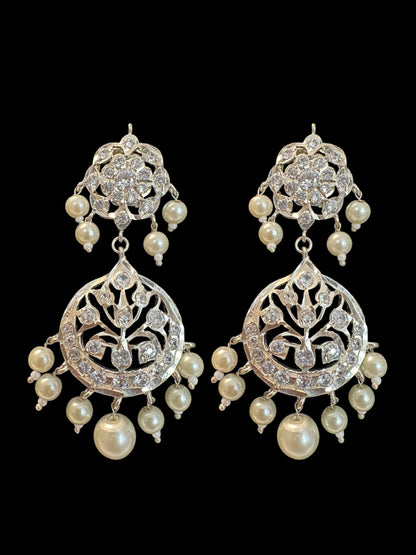 SAT106 Asmara Satlada with earrings tika in silver plating ( READY TO SHIP  )