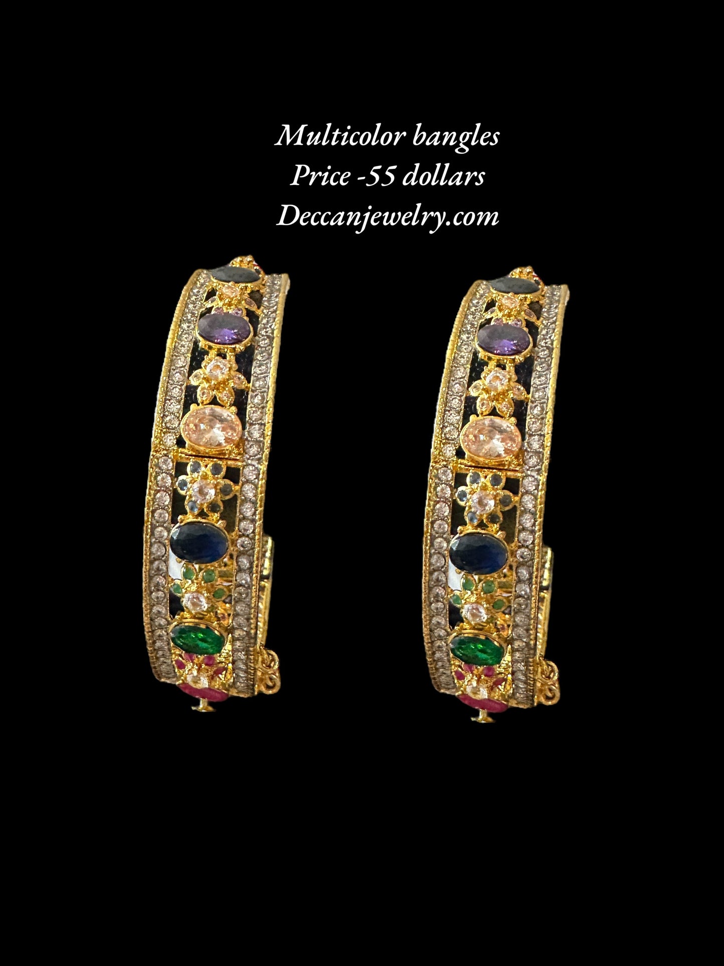 Multicolor bangles - set of two ( READY TO SHIP )