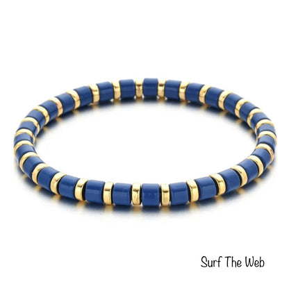 Enamel Beaded Charm Bar Bracelets  - Charm Bar Styling