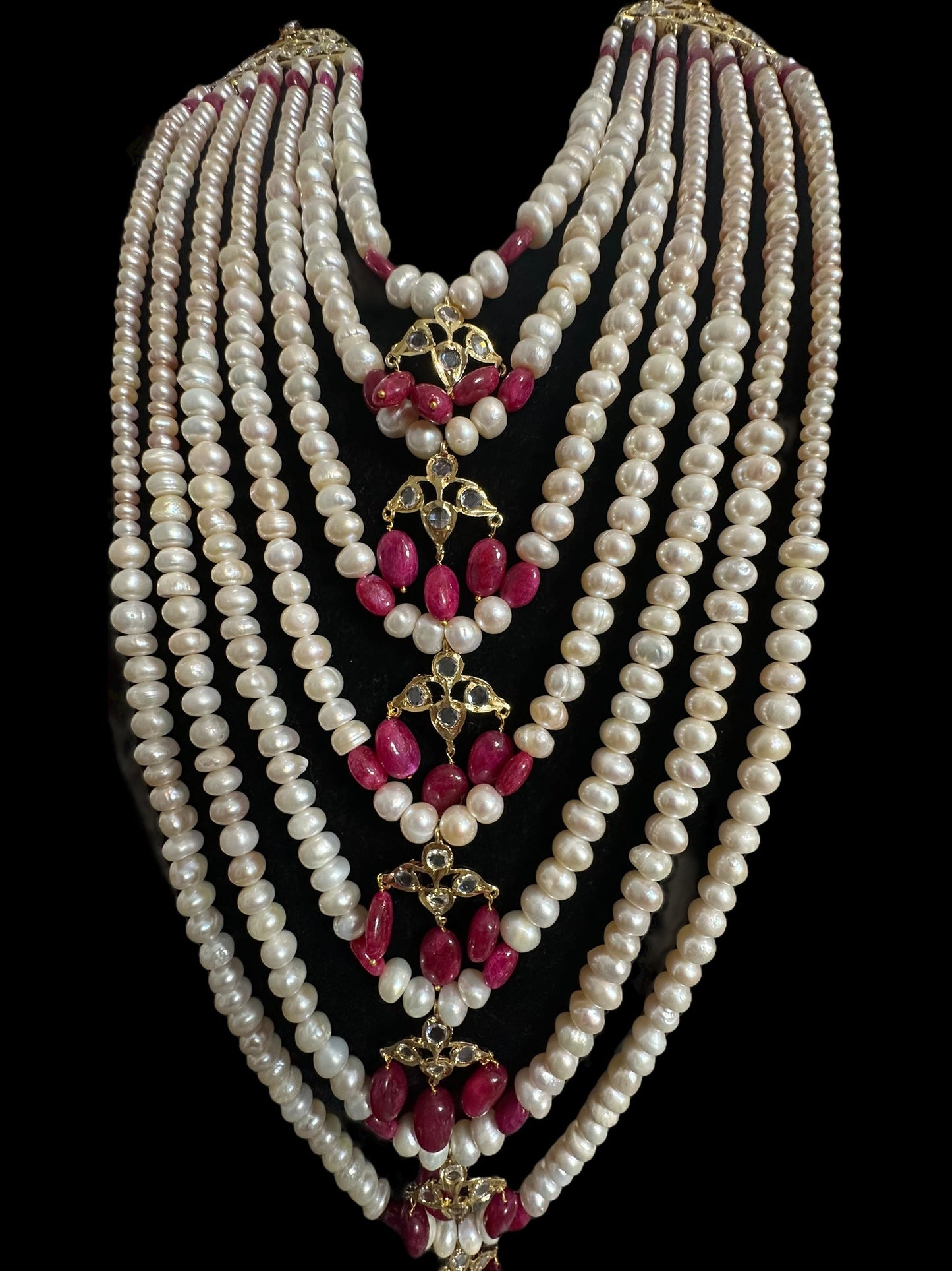 BR497 INSIA BRIDAL SET IN RUBY  ( READY TO SHIP  )