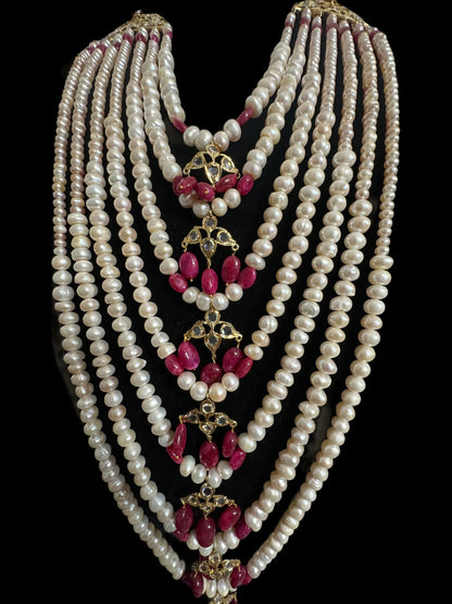 BR497 INSIA BRIDAL SET IN RUBY  ( READY TO SHIP  )