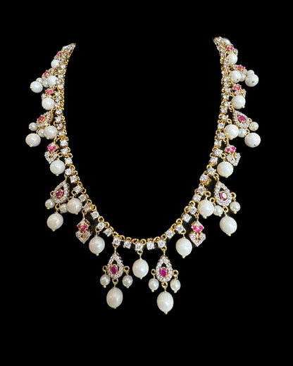 BR492 AMITA bridal set in ruby ( SHIPS IN 4 WEEKS )