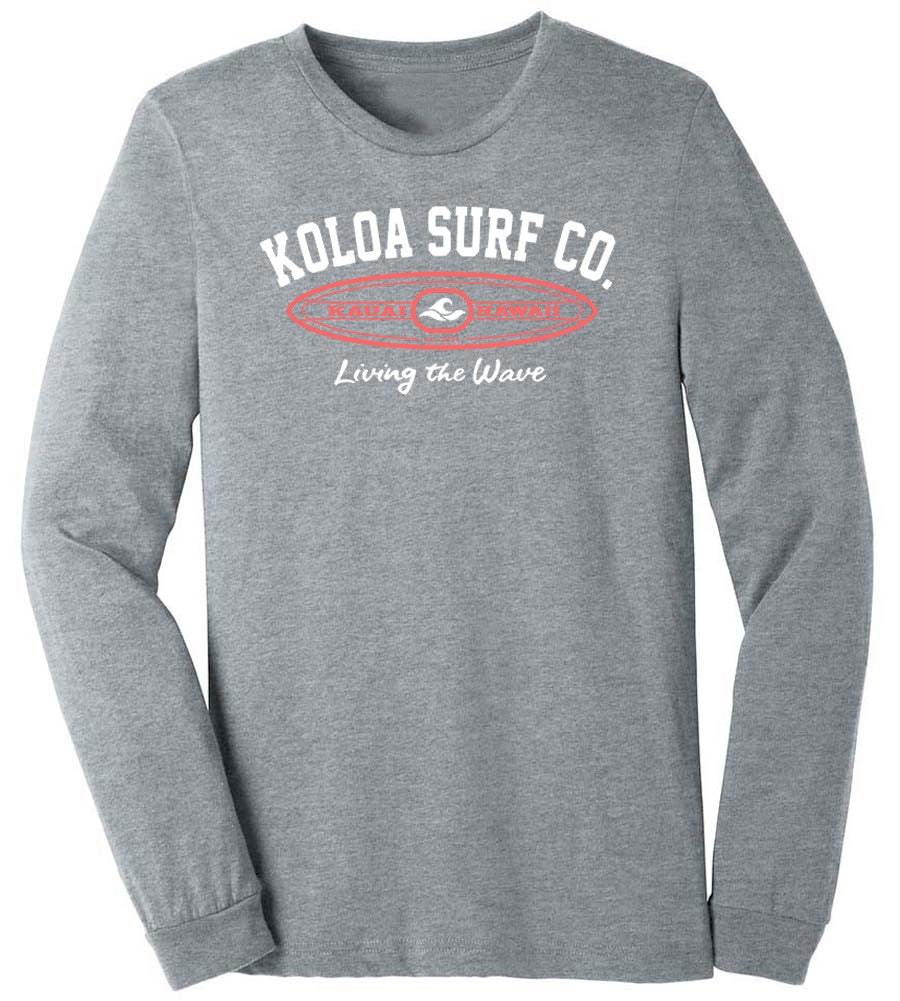 Koloa Living The Wave Surfboard Women's Long Sleeve T-Shirt
