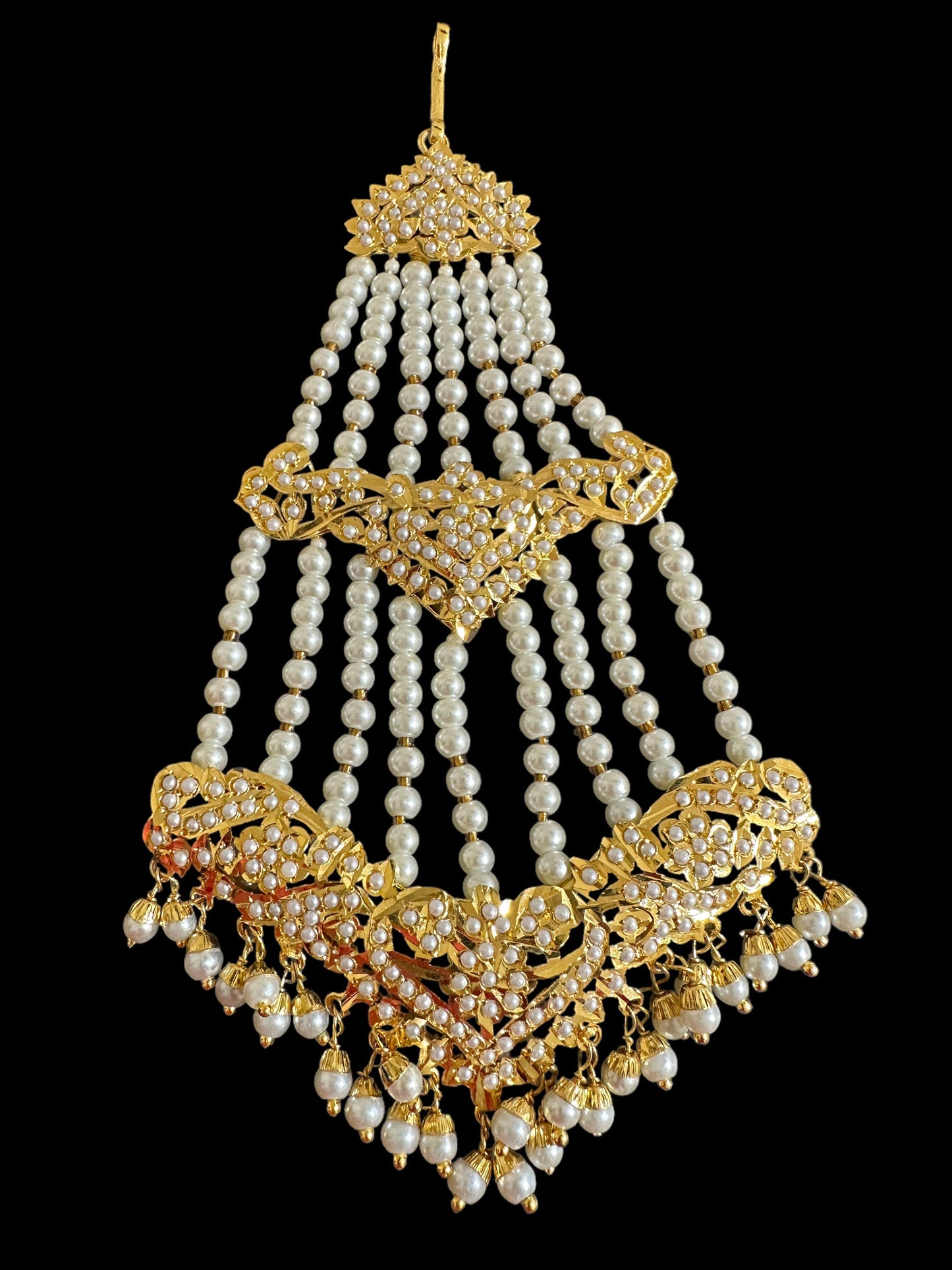 DJHR101 ASMITA jhoomar in pearls    ( SHIPS IN 4 WEEKS )