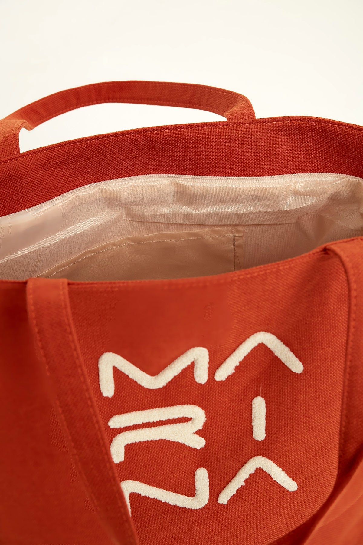 Orange Beach Bag with Zipper CA2501-5