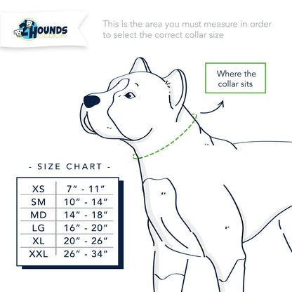 5/8″ and 1″ Silver Nylon Dog Collar