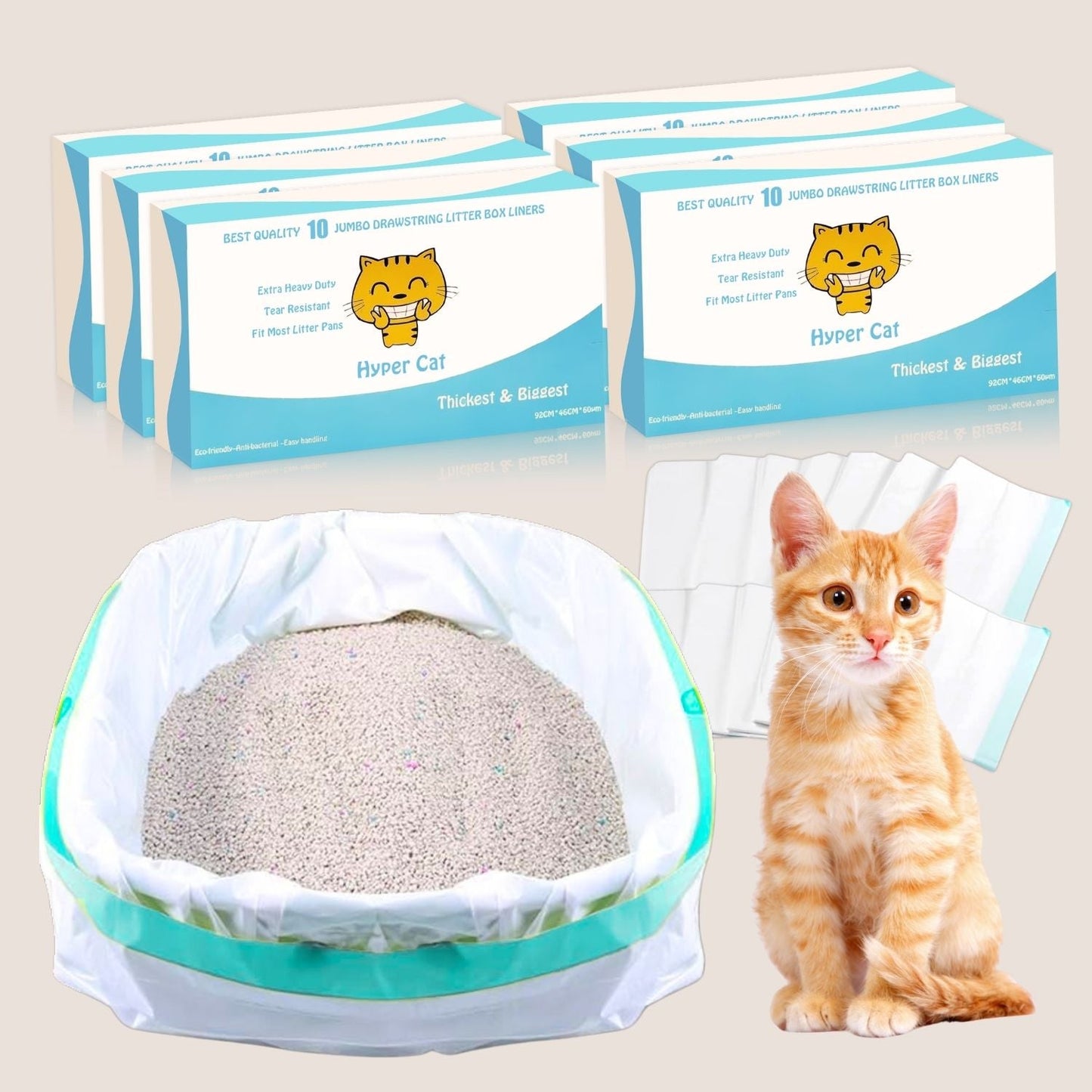 Jumbo Cat Litter Box Liners