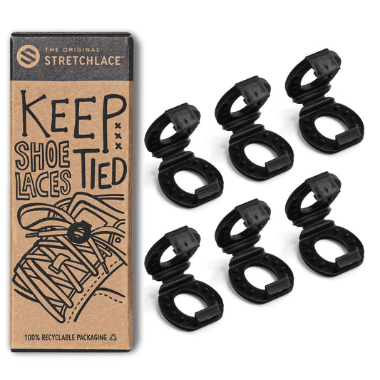 Black Knot Bow Clip Shoelace Accessory