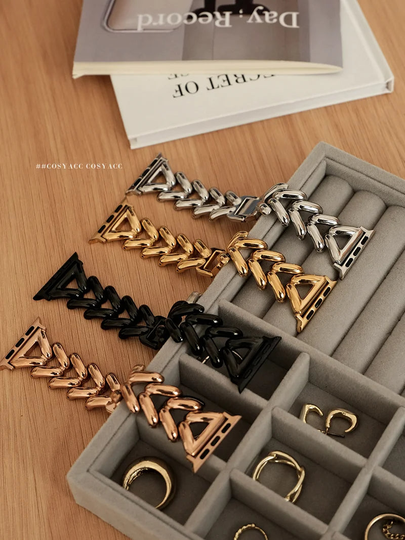 Steel Apple Watch Bracelet Strap/Band Series 11/10/9/8/7/6/5/4/ SE / Ultra 1/2/3