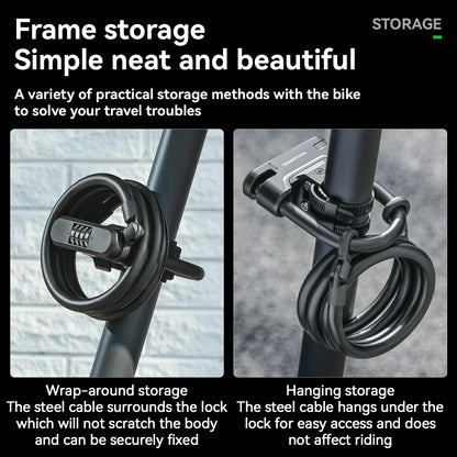 ROCKBROS U-Lock and Cable Scooter Bike Lock