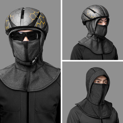 ROCKBROS Fleece-Lined Warmth Windproof Balaclava Ski Mask Reflective Logo