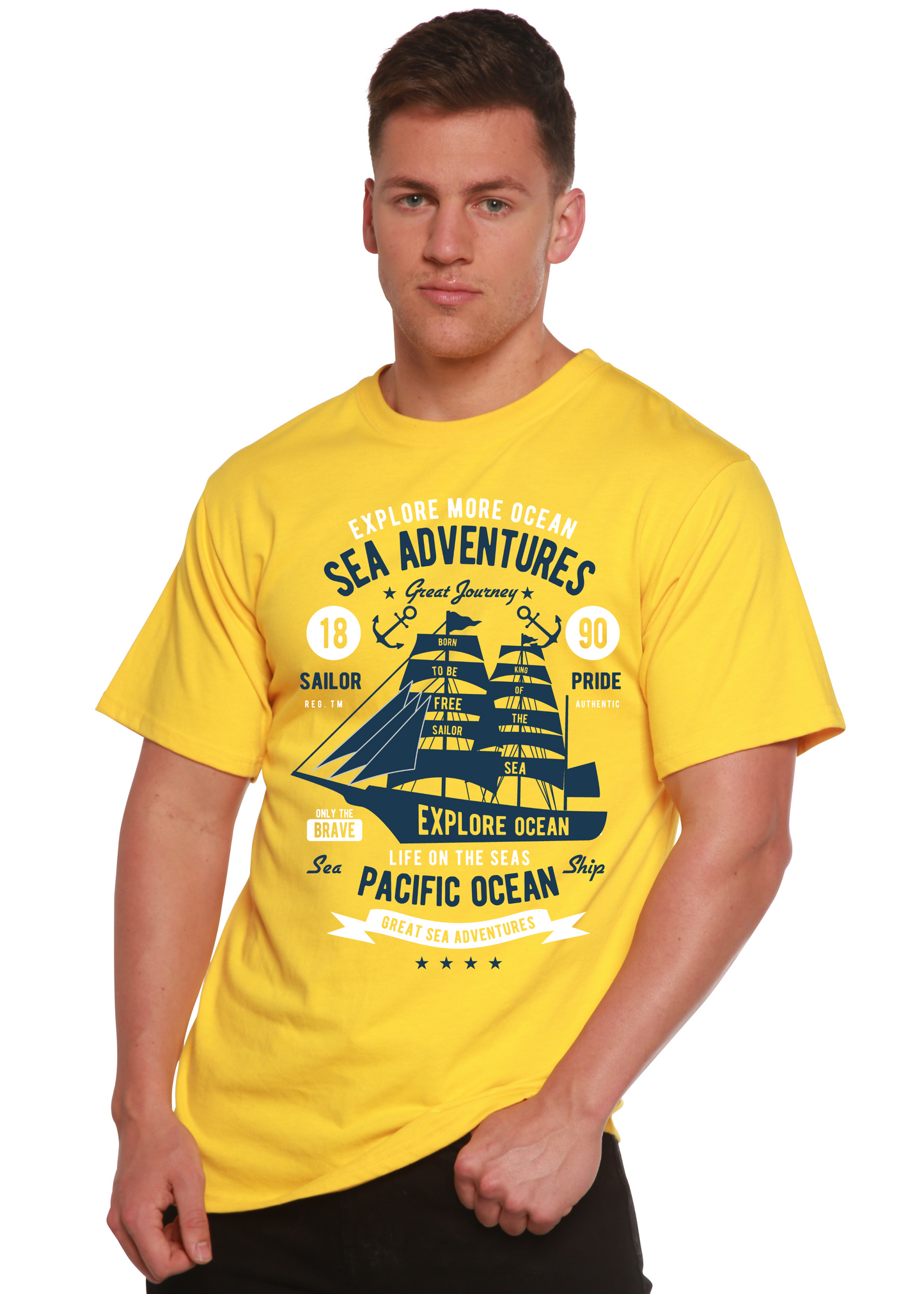 Sea Adventures Spun Bamboo® Men's Bamboo Viscose/Organic Cotton Short Sleeve Graphic T-Shirt