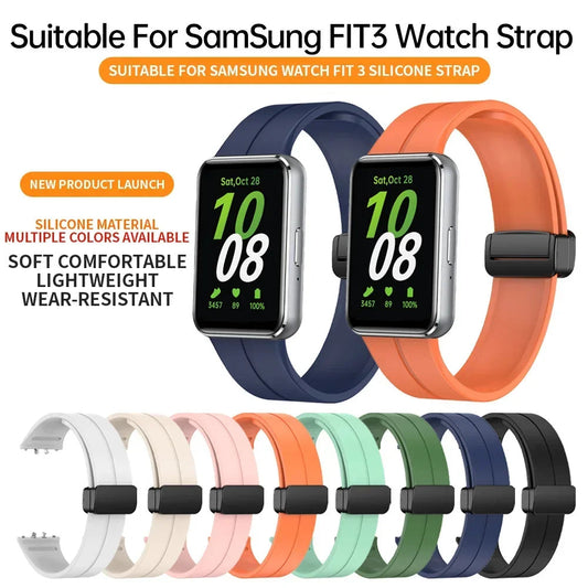 Silicone Samsung Galaxy Watch Band For Fit 3