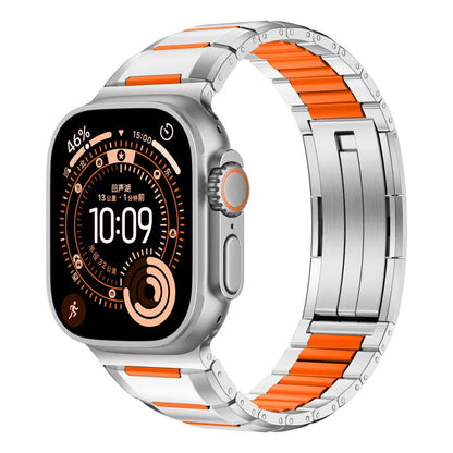 Steel & Silicone Apple Watch Band Series 11/10/9/8/7/6/5/4/ SE / Ultra 1/2/3