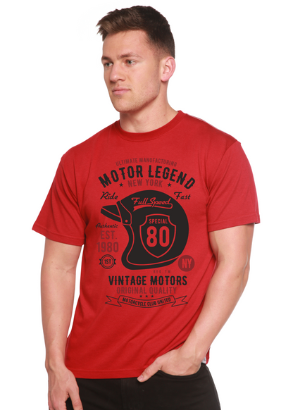 Motor Legend Helmet Men's Bamboo Viscose/Organic Cotton Short Sleeve Graphic T-Shirt