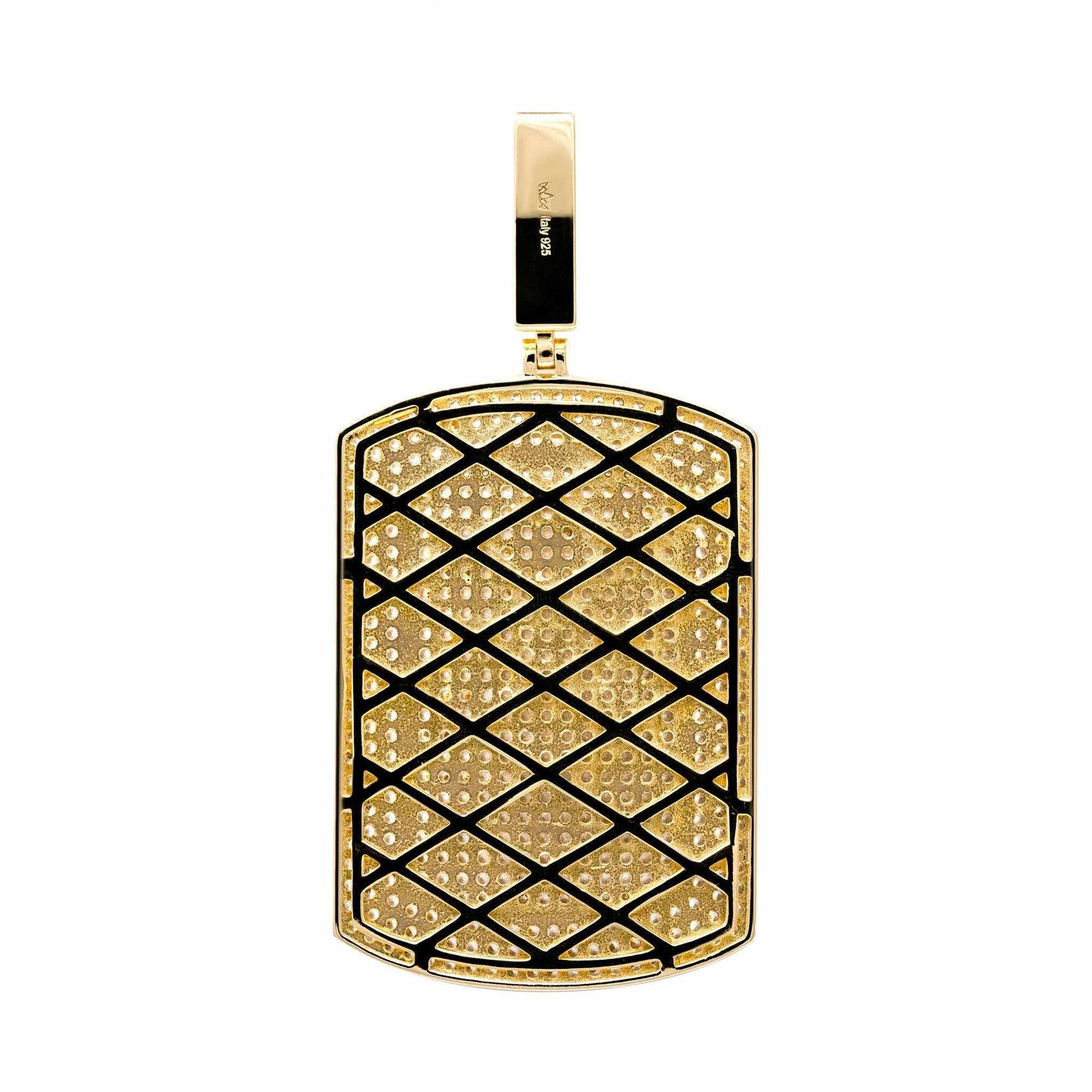 Dog Tag Pendant Hip Hop 925 Sterling Silver