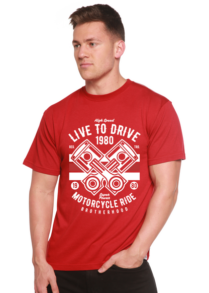 Live To Ride 1980 Men's Bamboo Viscose/Organic Cotton Short Sleeve Graphic T-Shirt