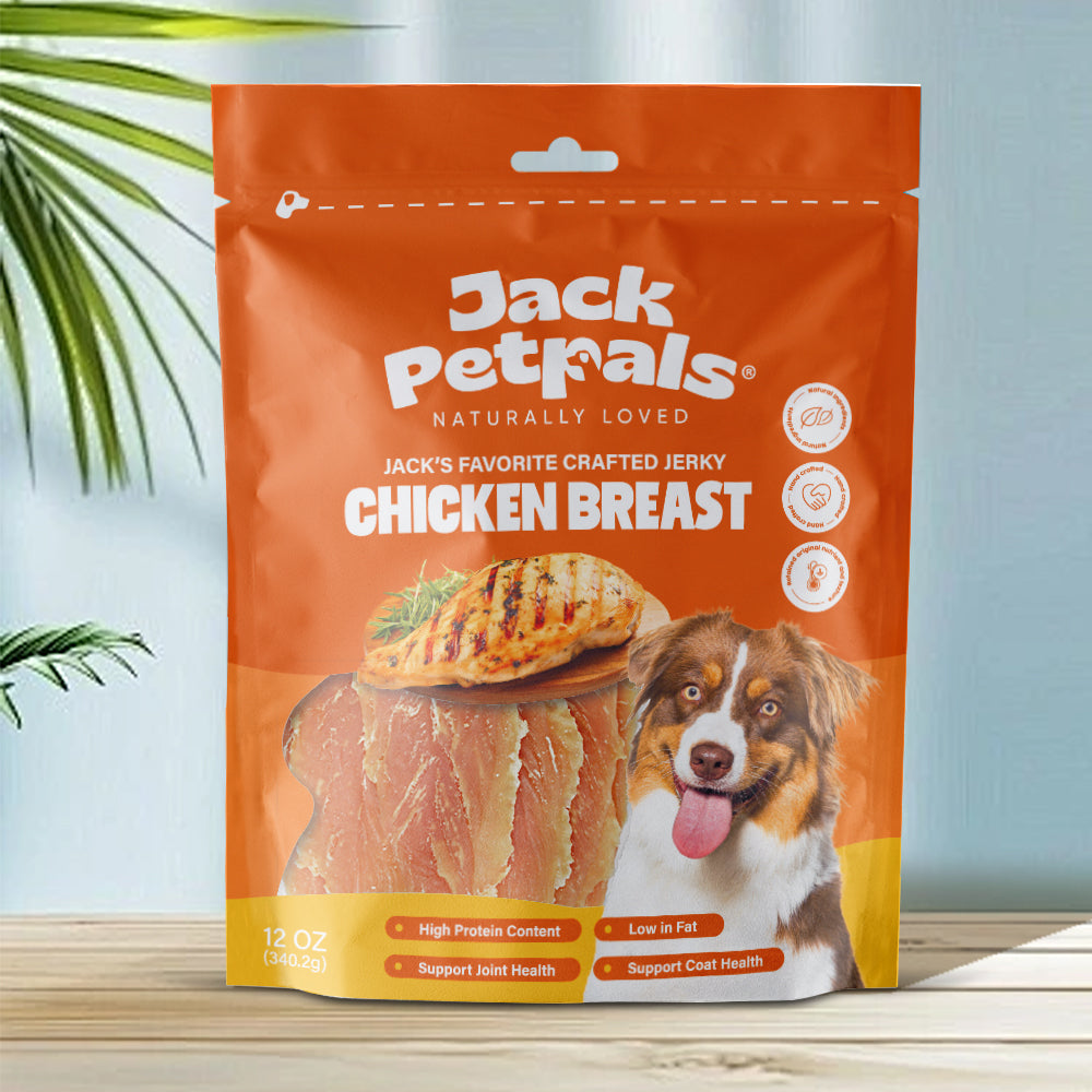 Jack PetPals Handcrafted Jerky Chicken Breast Dog Treats (12oz)
