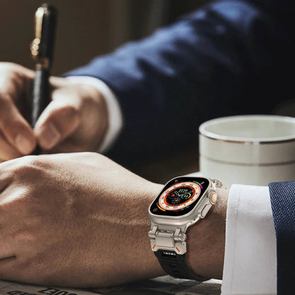 Silicone Apple Watch Band with Steel Buckle 42/44/45/49 MM