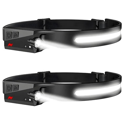 Headlamp USB Rechargeable LED  Waterproof, Motion Sensor Camping/Hiking Light - Triathlete Store