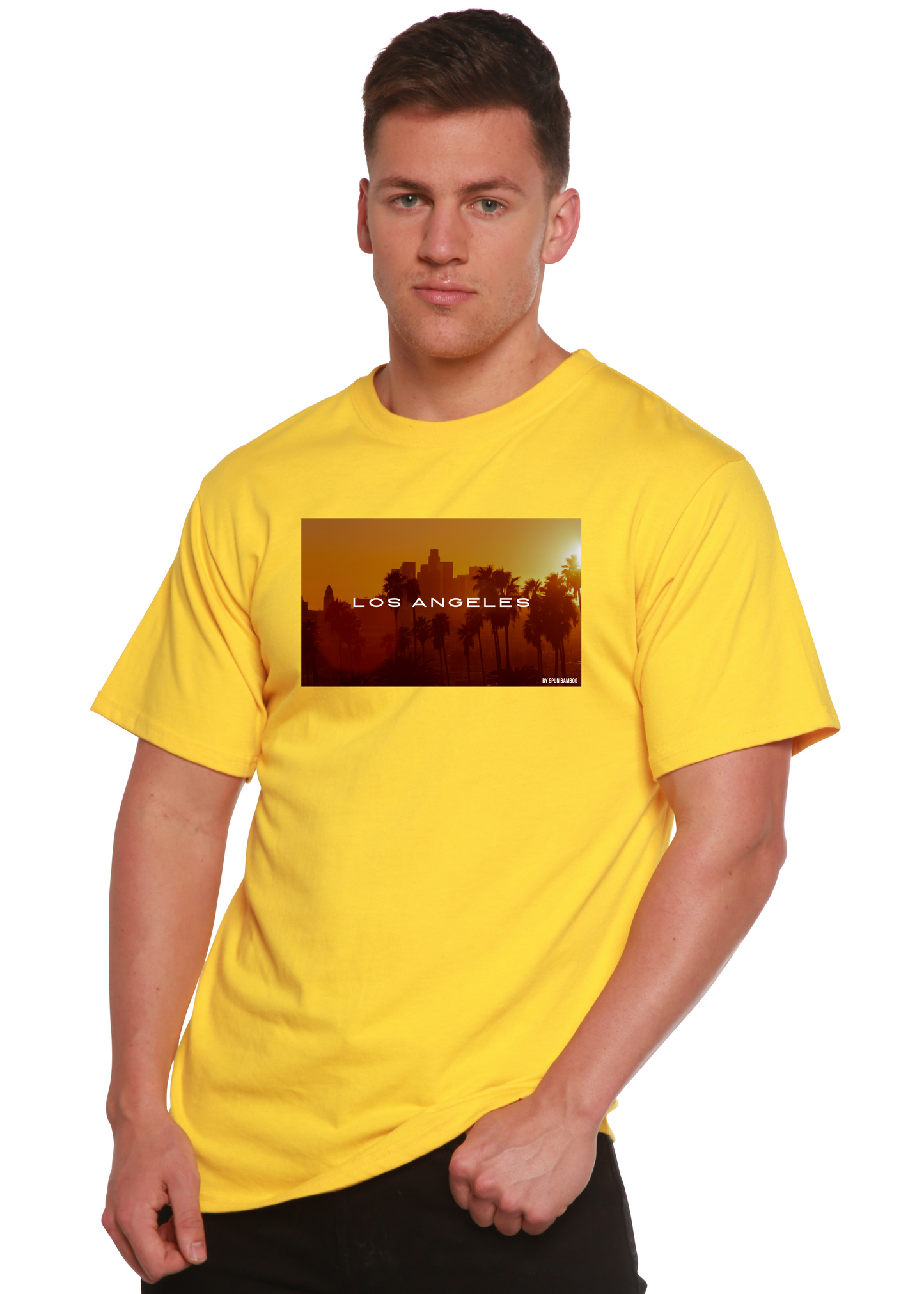 Los Angeles Unisex Bamboo Viscose/Organic Cotton Short Sleeve Graphic T-Shirt