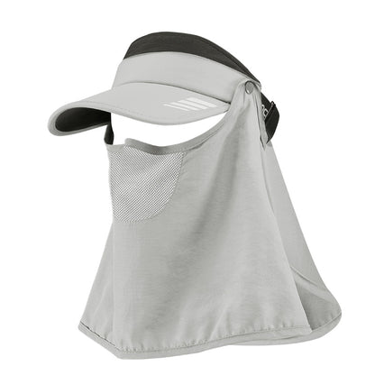 ROCKBROS Ice Silk Full Face Sunhat 360° Anti-UV Adjustable Hiking Fishing Cap