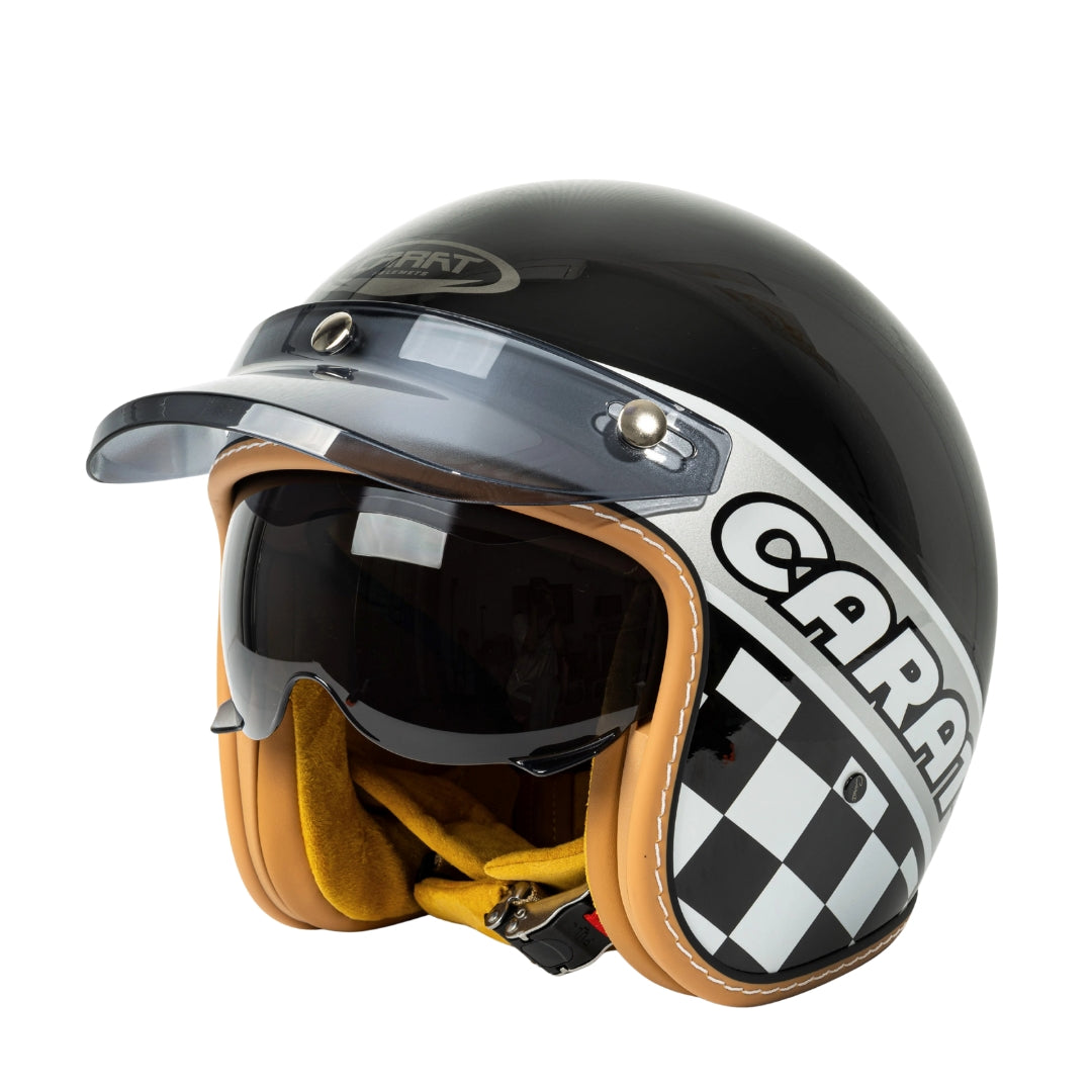 The Street King - Vintage Open Face Helmet - DOT & ECE Approved